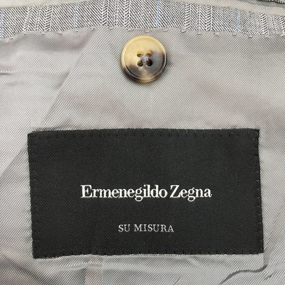 Ermenegildo Zegna Su Misura 15 Mil Mil 15 Gray Three Button Blazer Jacket 56 - Picture 10 of 12